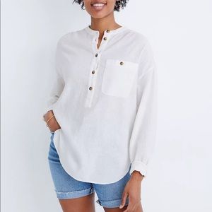 COPY - NEW MADEWELL linen-blend novella popover t…